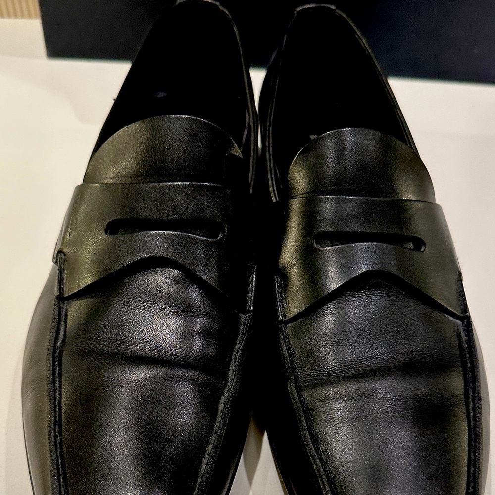 Black Leather Men's Loafers